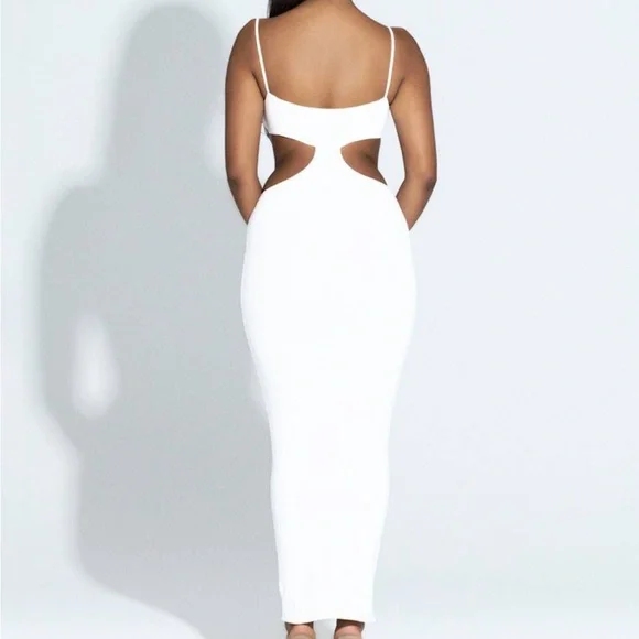 Naked Wardrobe All Eyes on Me Maxi Dress in White - Picture 3 of 4